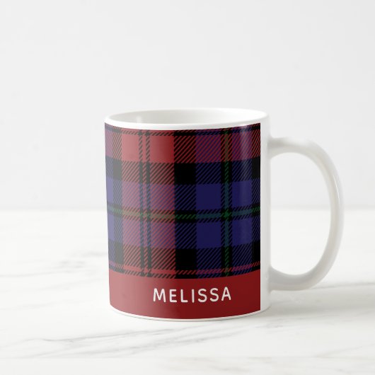 Mug Clan personnalisé MacLachlan Tartan Nom du plan (Droite)