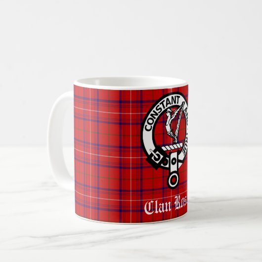 Mug Clan Rose Crest Badge et Tartan (Devant gauche)