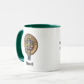 Mug Clan Russell Crest over Tartan (Devant gauche)