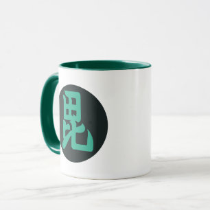 Mug Clan samouraï japonais d'Uesugi lundi en vert ble