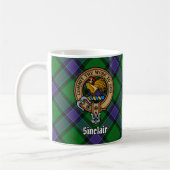 Mug Clan Sinclair Crest sur la chasse Tartan (Gauche)