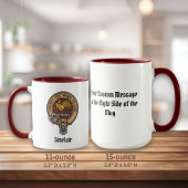 Mug Clan Sinclair Crest sur Tartan