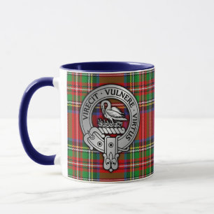 Mug Clan Stewart Stuart Crest & Tartan
