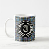Mug Clan Thompson Robe bleue Tartan Monogramme (Gauche)