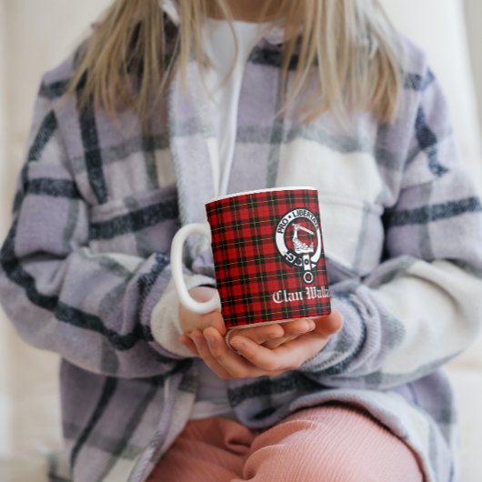 Mug Clan Wallace Crest Badge et Tartan