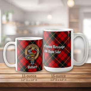 Mug Clan Wallace Crest sur Tartan