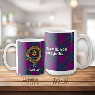Mug Clan Wardlaw Crest sur Tartan