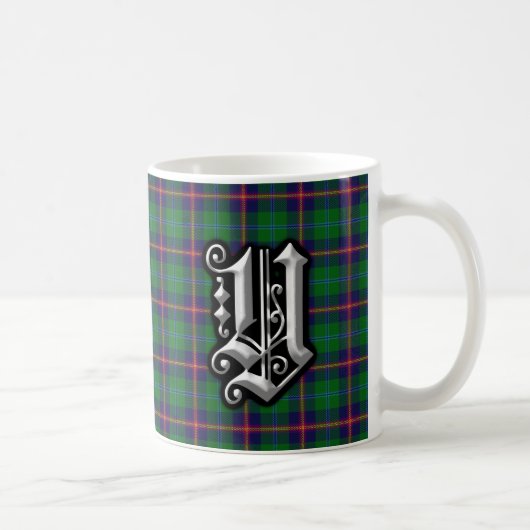 Mug Clan Young Letter Y Monogram Tartan (Droite)