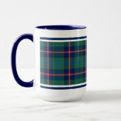 Mug Clan Young Tartan Vert et bleu Plaid (Gauche)