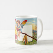 Mug Clapsaddle : Fée de Pâques avec le poulet (Devant droit)