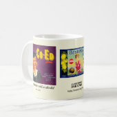 Mug - Claremont CA - Fruit Crate Étiquettes (Devant gauche)