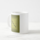 Mug Clarinet Avec Arrière - plan Partition (Devant gauche)