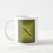 Mug Clarinet Avec Arrière - plan Partition (Gauche)