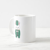Mug Clarinet Bunny Rabbit Marche Bande Vert Or (Devant gauche)