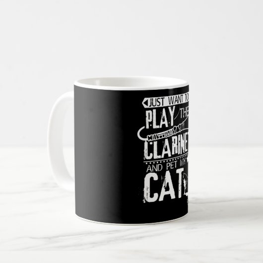 Mug Clarinet Et Chat (Devant gauche)