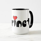 Mug Clarinet Petit Coeur (Devant droit)