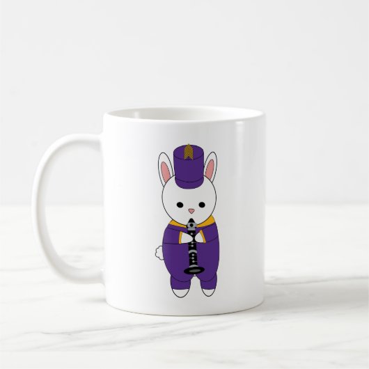 Mug Clarinet Rabbit Bande de Marquage Violet Jaune (Gauche)