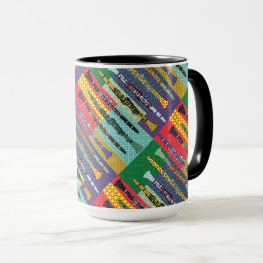 Mug Clarinets à motifs (Devant droit)