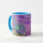 Mug ~ CLARISSA ~ GLOSSY 3D Vert brillant bleu pourpre (Devant gauche)
