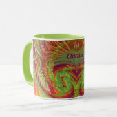 Mug CLARISSA~ Zany ~ Bright Orange, Yellow et Purple (Devant gauche)