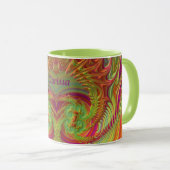 Mug CLARISSA~ Zany ~ Bright Orange, Yellow et Purple (Devant droit)