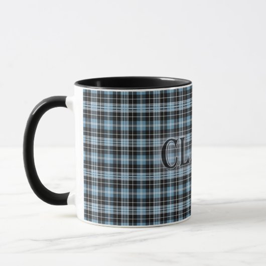 Mug Clark Tartan avec le nom (Gauche)