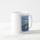 Mug Clark's Grebe Painting - Art original pour les ois (Devant droit)