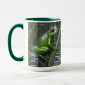 Mug "Clarté cristalline : Grenouille verte en verre su (Gauche)