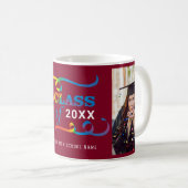 Mug Class Of 2022 Graduate Photo Collage Burgundy (Devant droit)