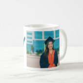 Mug Class of 2026 green typography graduation photo  (Devant droit)