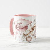Mug Class of  pink girly accessories graduation  (Devant gauche)