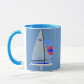 Mug Classe 470 emballant le voilier (Gauche)