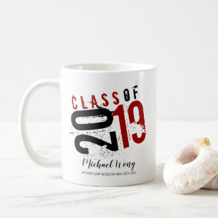 Mug Classe artistique rouge et noire personnalisée de