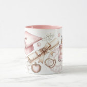 Mug Classe d'accessoires de fille rose pour la remise (Centre)