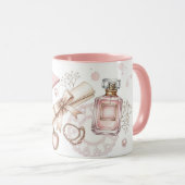 Mug Classe d'accessoires de fille rose pour la remise (Devant droit)