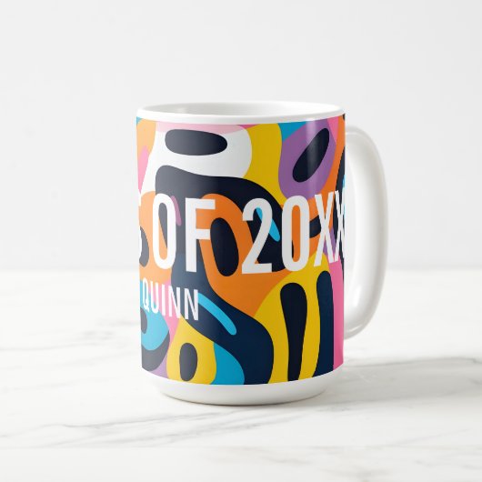 Mug Classe D'Art Abstrait De 2025 Personnalisé (Devant droit)