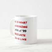 Mug classe de 1999 diplômé, génial (Devant gauche)