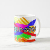 Mug Classe De 2008 Couleurs abstraites (Devant droit)