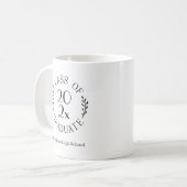 Mug Classe de 2025 Emblem Nom de l'école Diplôme (Devant gauche)