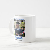 Mug Classe de 2025 Graduate Photo Blue Text Graduation (Devant gauche)