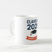 Mug Classe de 2025 Graduation Félicitations Cadeau (Devant gauche)