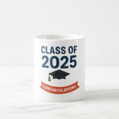 Mug Classe de 2025 Graduation Félicitations Cadeau (Centre)