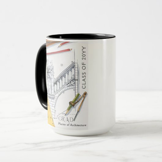 Mug Classe de diplôme d'ingénieur en architecture Phot (Devant gauche)