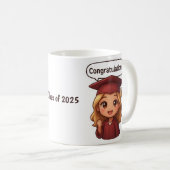 Mug Classe de félicitations de 2025 (Devant droit)