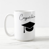Mug Classe de félicitations de 2025 noir et blanc (Gauche)