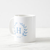 Mug Classe de graduation du monogramme de couronne ble (Devant gauche)