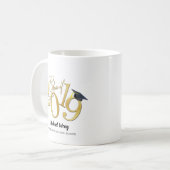 Mug Classe géniale personnalisée d'or de 2019 (Devant gauche)