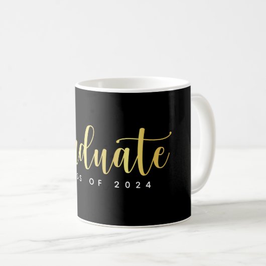 Mug Classe moderne Noir et Or (Devant droit)