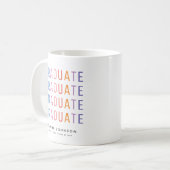 Mug Classe moderne Rainbow Graduate de 2024 (Devant gauche)