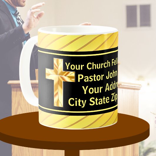 Mug Classe Or Et Noir Pasteur D'église